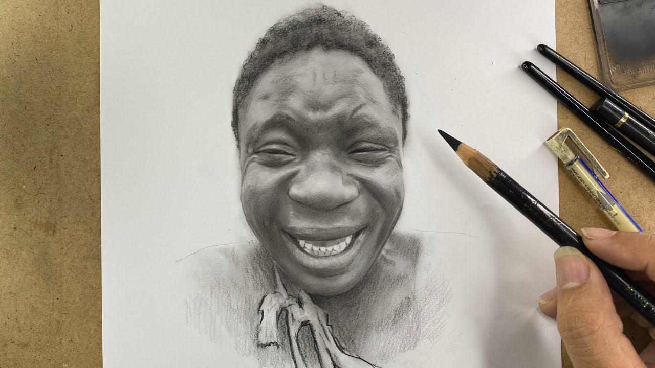 Chaba Happy Face | Realistic Pencil Sketch
