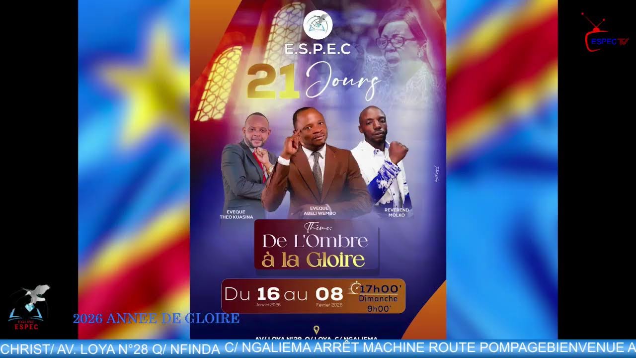 15éme JOURS DE NOTRE 21 JOURS  CULTE DE DIMANCHE 01 FEV 2026