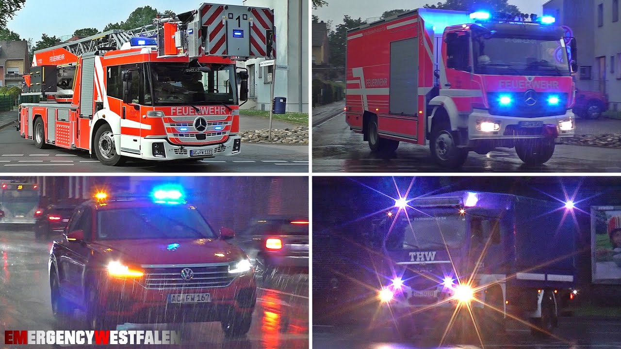 [SCHWERES UNWETTER! 🌩🚒] - Großeinsatz in der StädteRegion Aachen - Einsatzfahrten