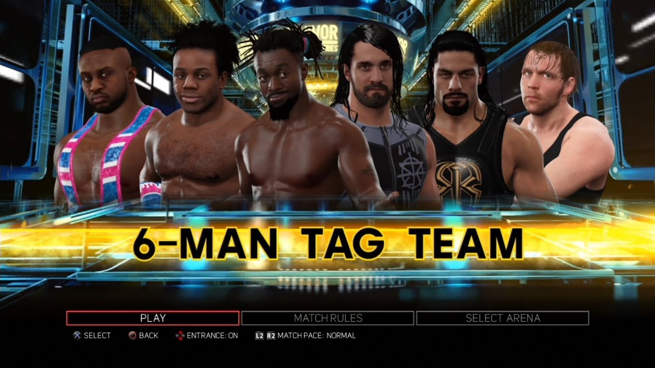 WWE 2K17 PS3 - The New Day VS The Shield - 6-Man Tag Team