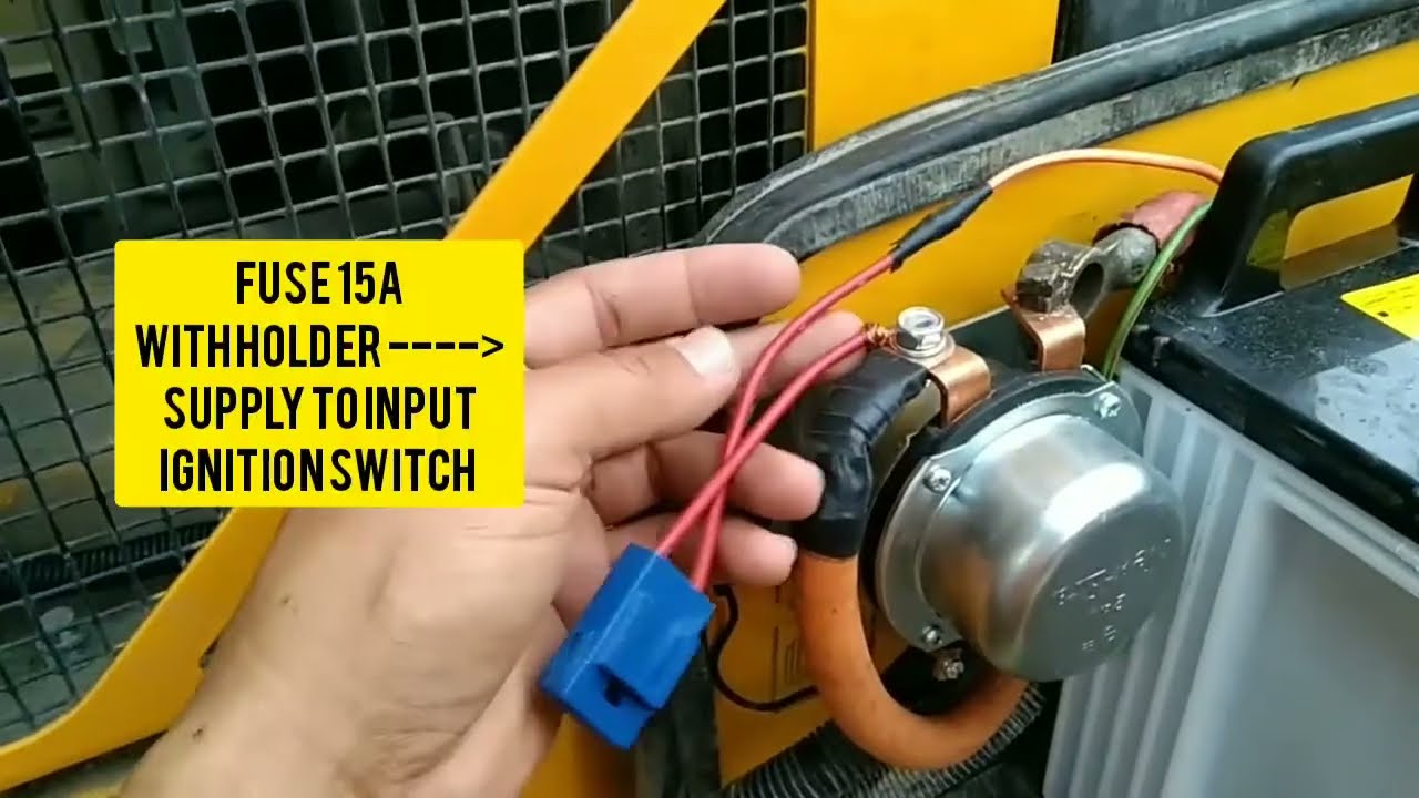 PREVENT BATTERY  DISCHARGING VOLTAGE, IF NOT IN USE, HOW TO INSTALL BATTERY RELAY 24V |  VOLVO L120F