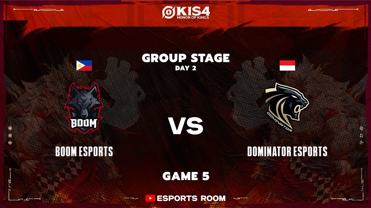BOOM ESPORTS vs DOMINATOR ESPORTS - Game 5 | HOK INVITATIONAL S4 - GROUP STAGE DAY 2