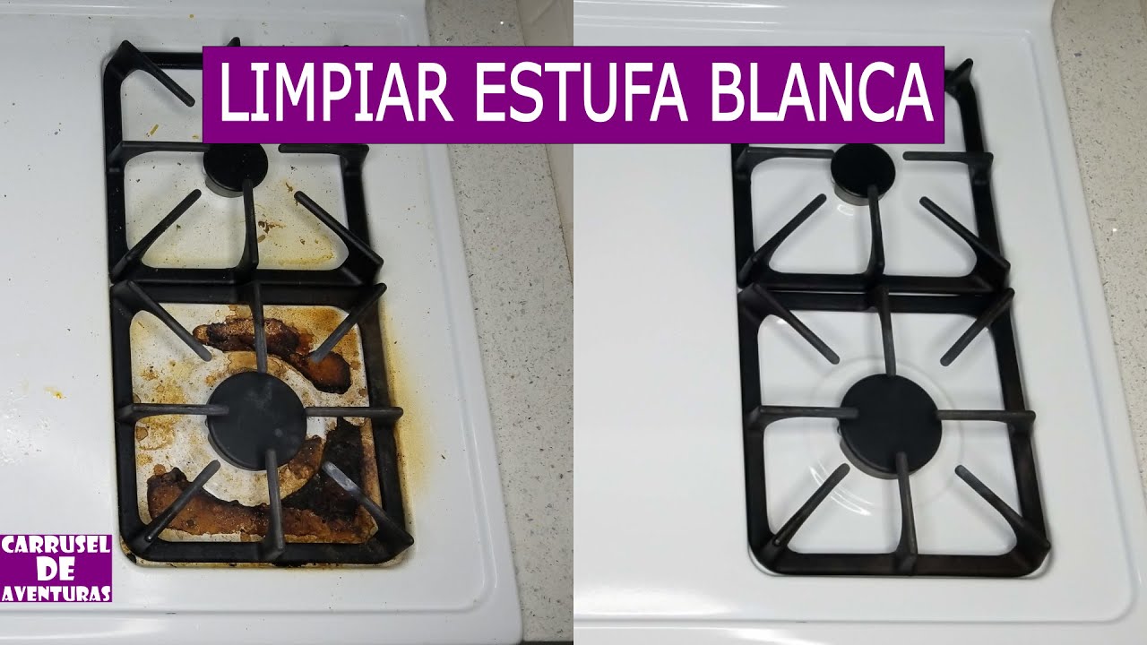 Como LIMPIAR una estufa BLANCA muy sucia(3 Productos)