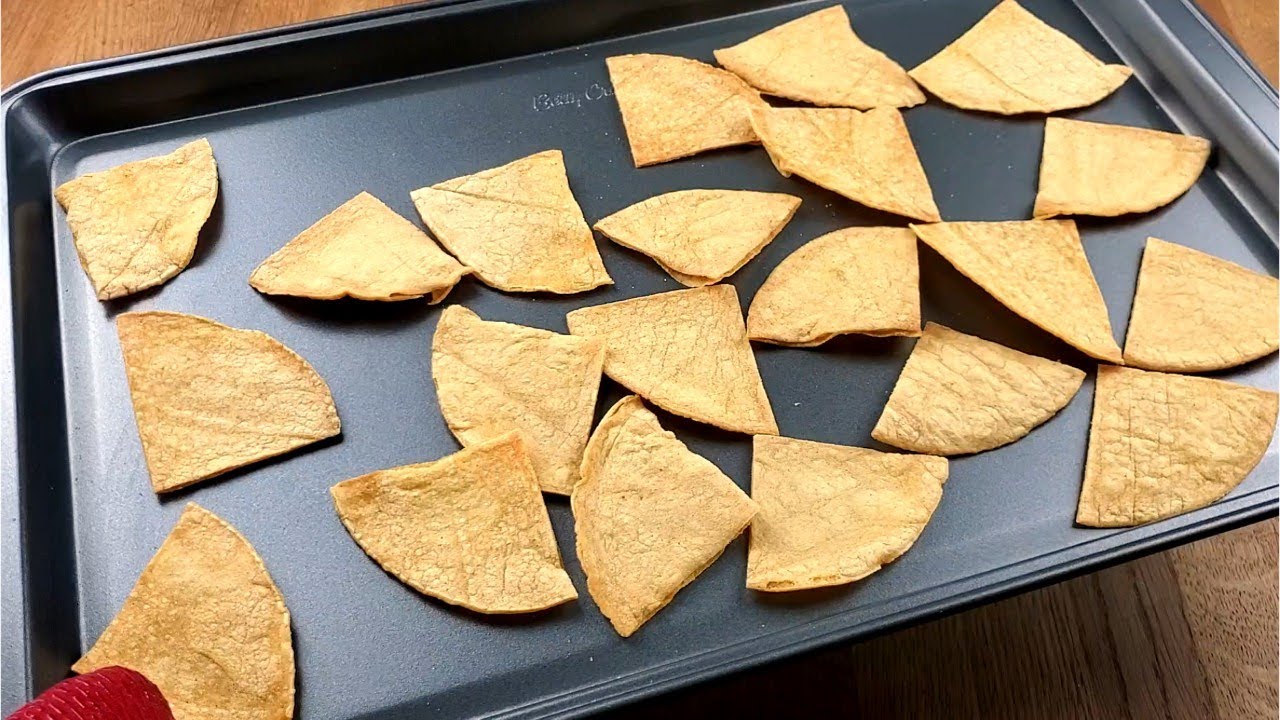Nachos o Totopos Caseros. Sin Aceite! Muy fáciles de hacer !