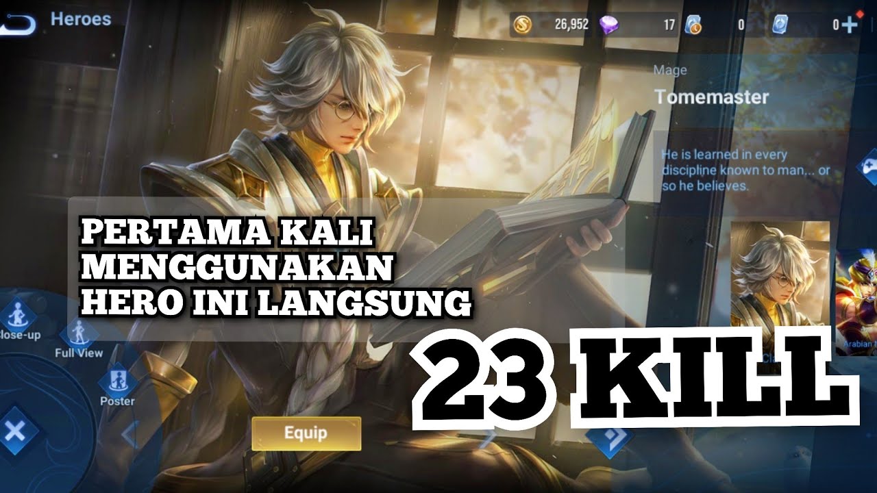 Tomemaster 23 Kill - Zhang Liang HOK Honor of Kings