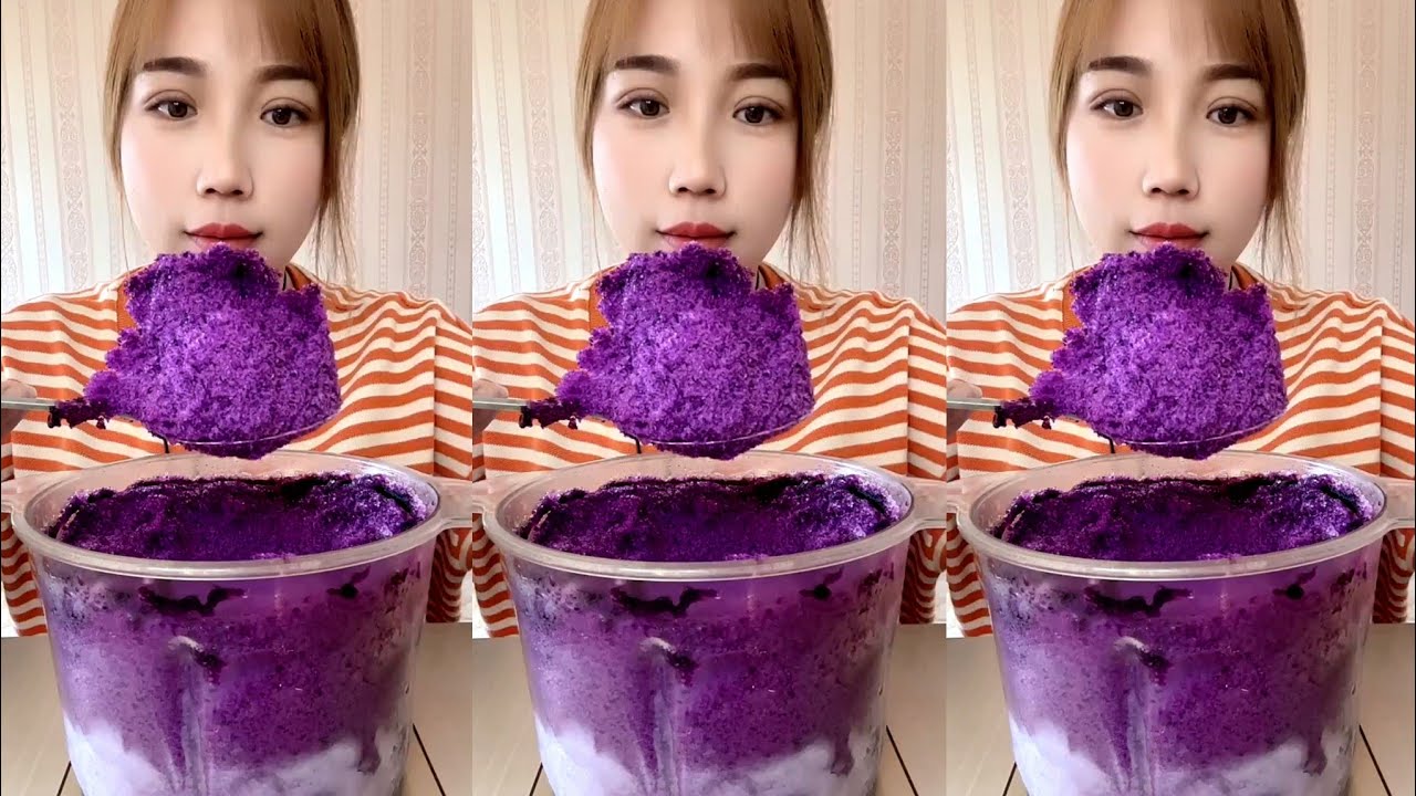 ASMR SHAVED ICE EATING. ICE EATING