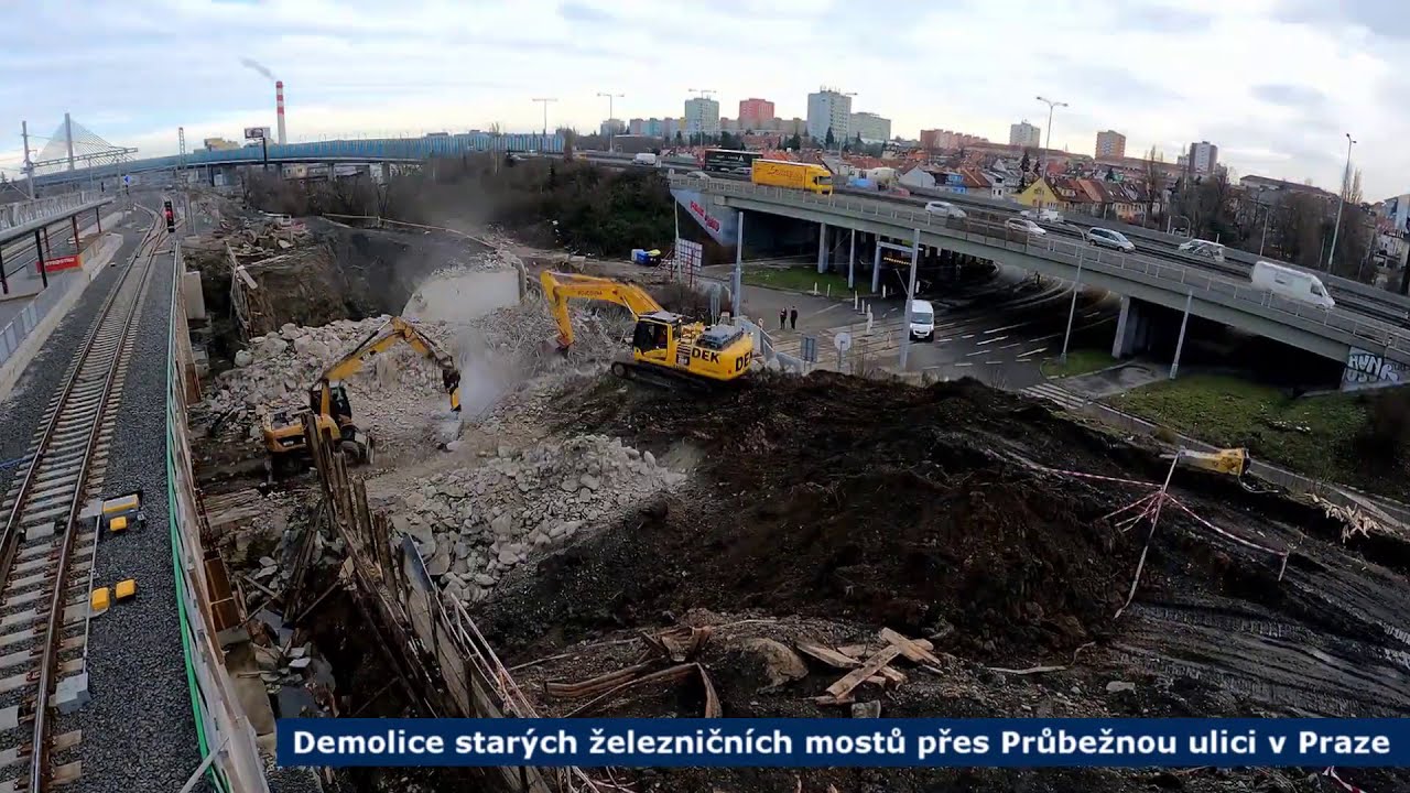 Demolice mostů na Zahradním Městě