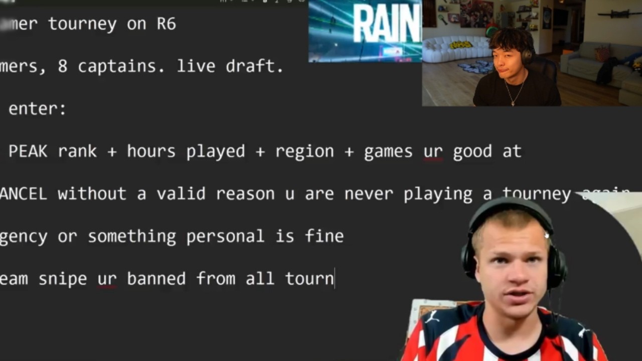 Jason Reacts To Jynxzi's New Rules For His 5v5 Streamer-Only R6 Tournament..