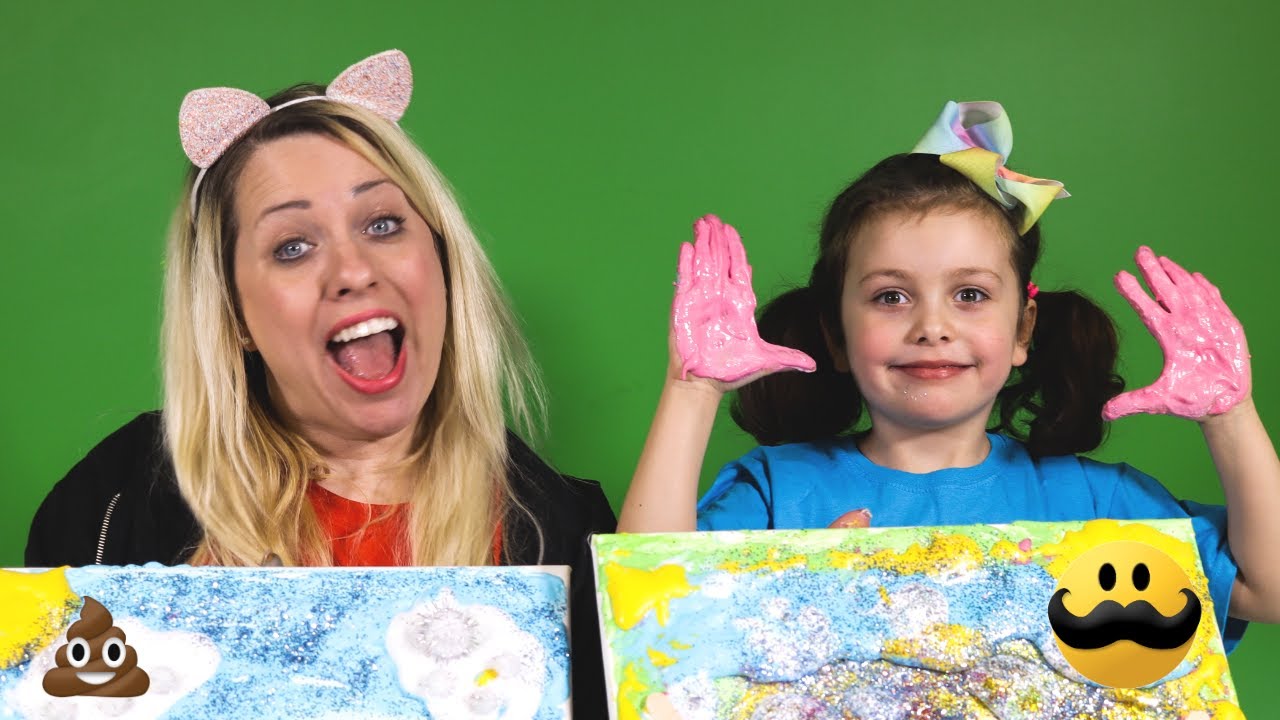Sofie och Melody gör Färg med Slime | Häng med