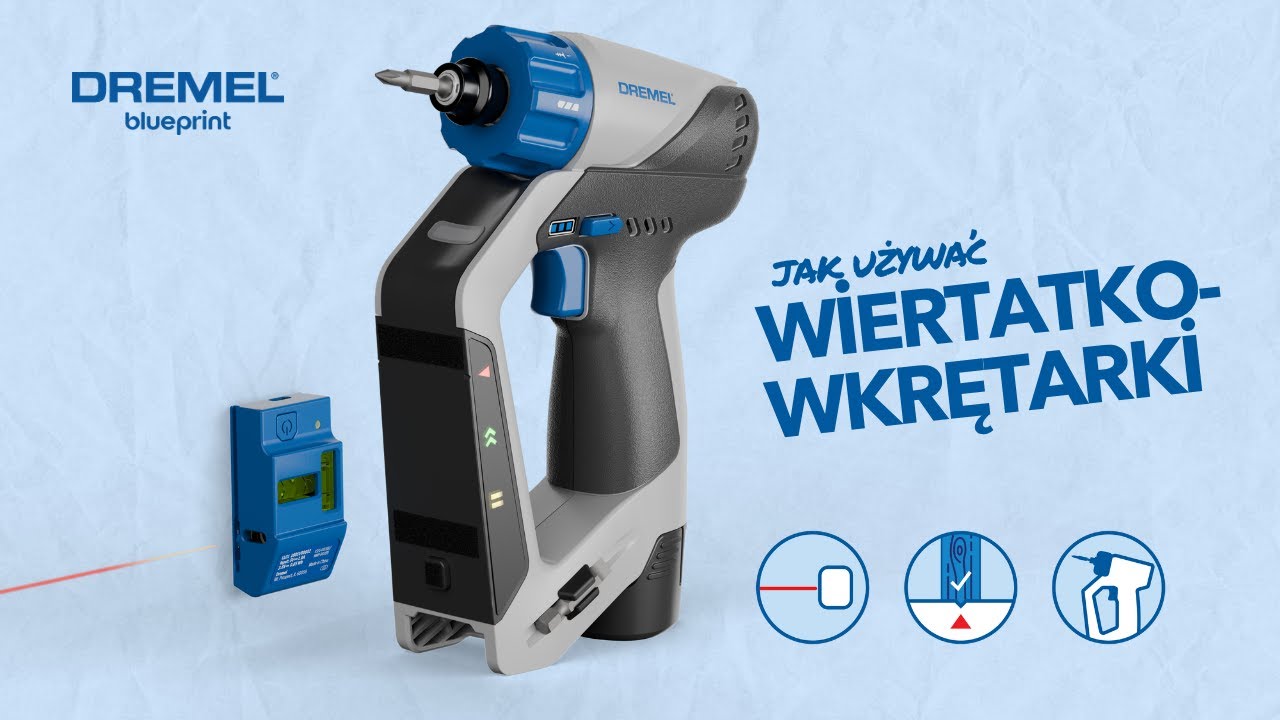 Jak używać wiertarko-wkrętarki 3 w 1 Dremel Blueprint (DD12V)