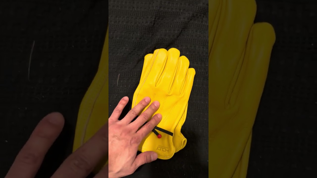 HANDLANDY Men Leather Work Gloves