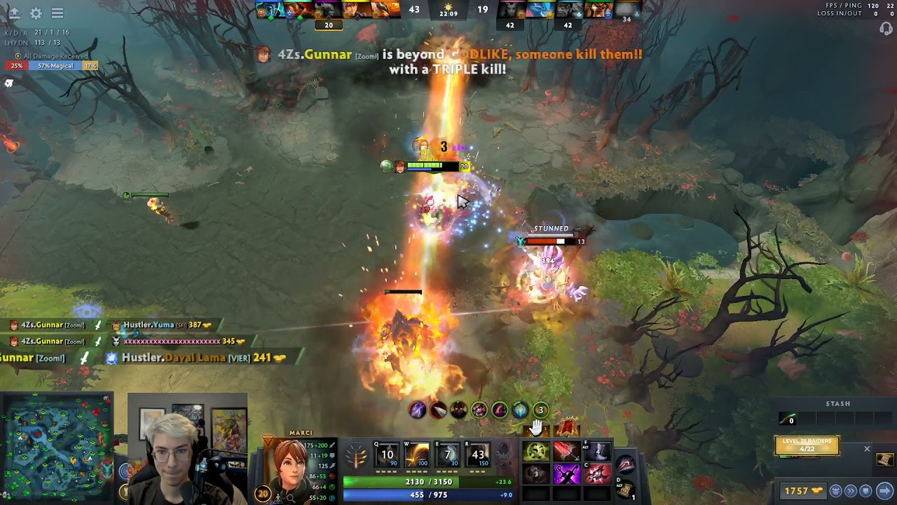 New Hero Marci, Gunnar mid marci ultra kill | DOTA