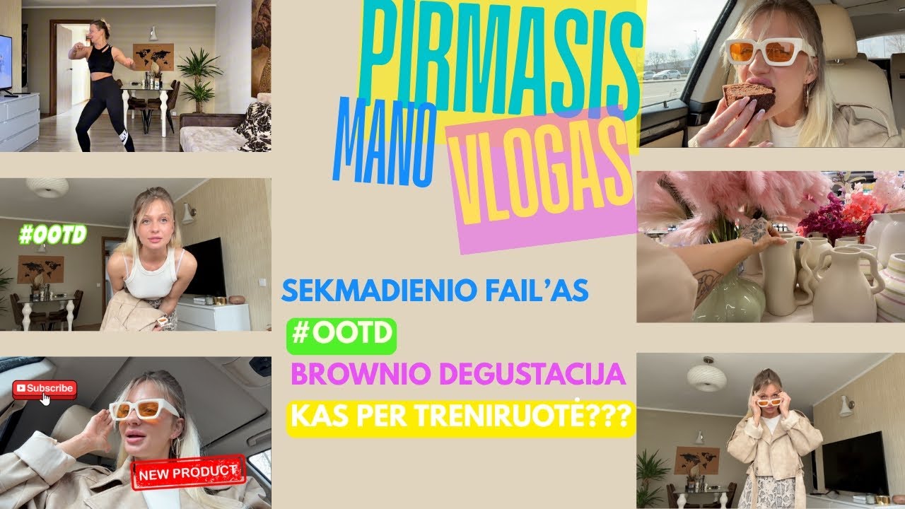 PIRMASIS #vlogas | OOTD, brownio degustacija, FAIL' as ir juokinga treniruotė namuose