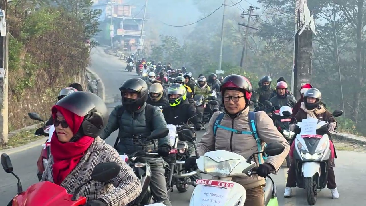 गोकर्णेश्वर इसाइ समाज ले आयोजना गरेको ख्रीष्टमस  सुसमाचार बाइक रियाली। 