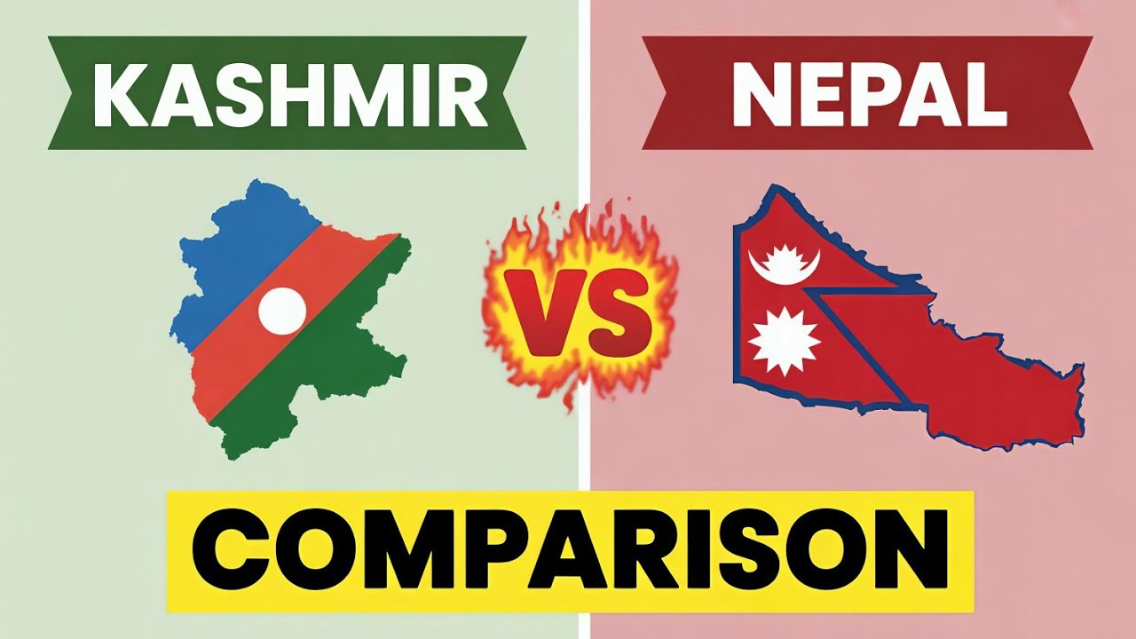 Kashmir vs Nepal | Country Comparison 2025 | Population, GDP, Economy, Area & Culture