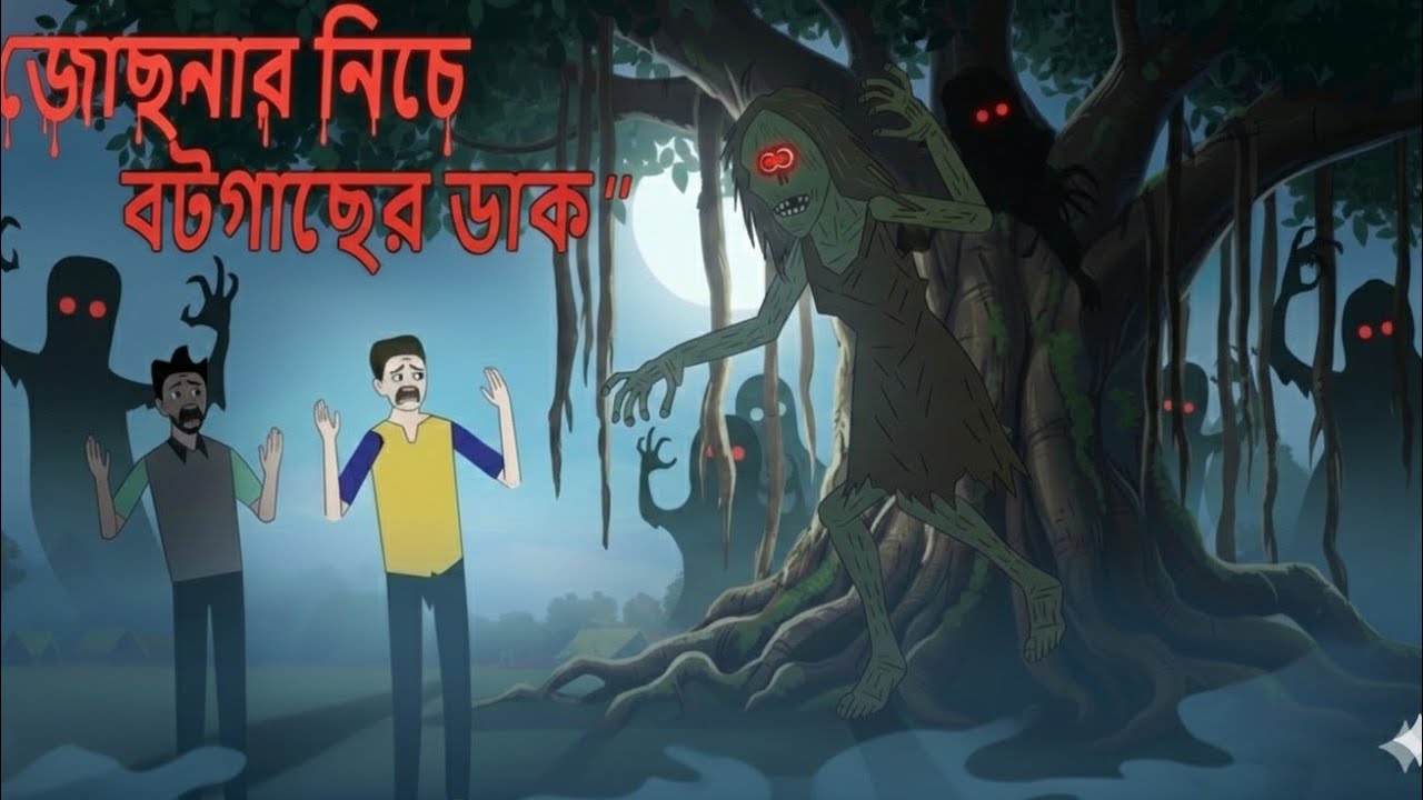 “জোছনার নিচে বটগাছের ডাক” (bengali moral stories) (fairy tales cartoon)     (thakumar jhuli)