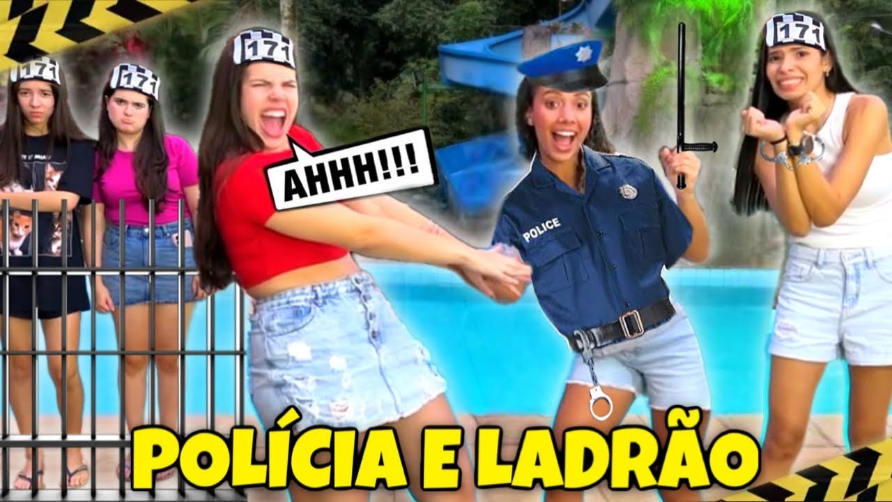 POLÍCIA E LADRÃO COM AS YOUTUBERS!!! A LARI SE DEU MAL😂