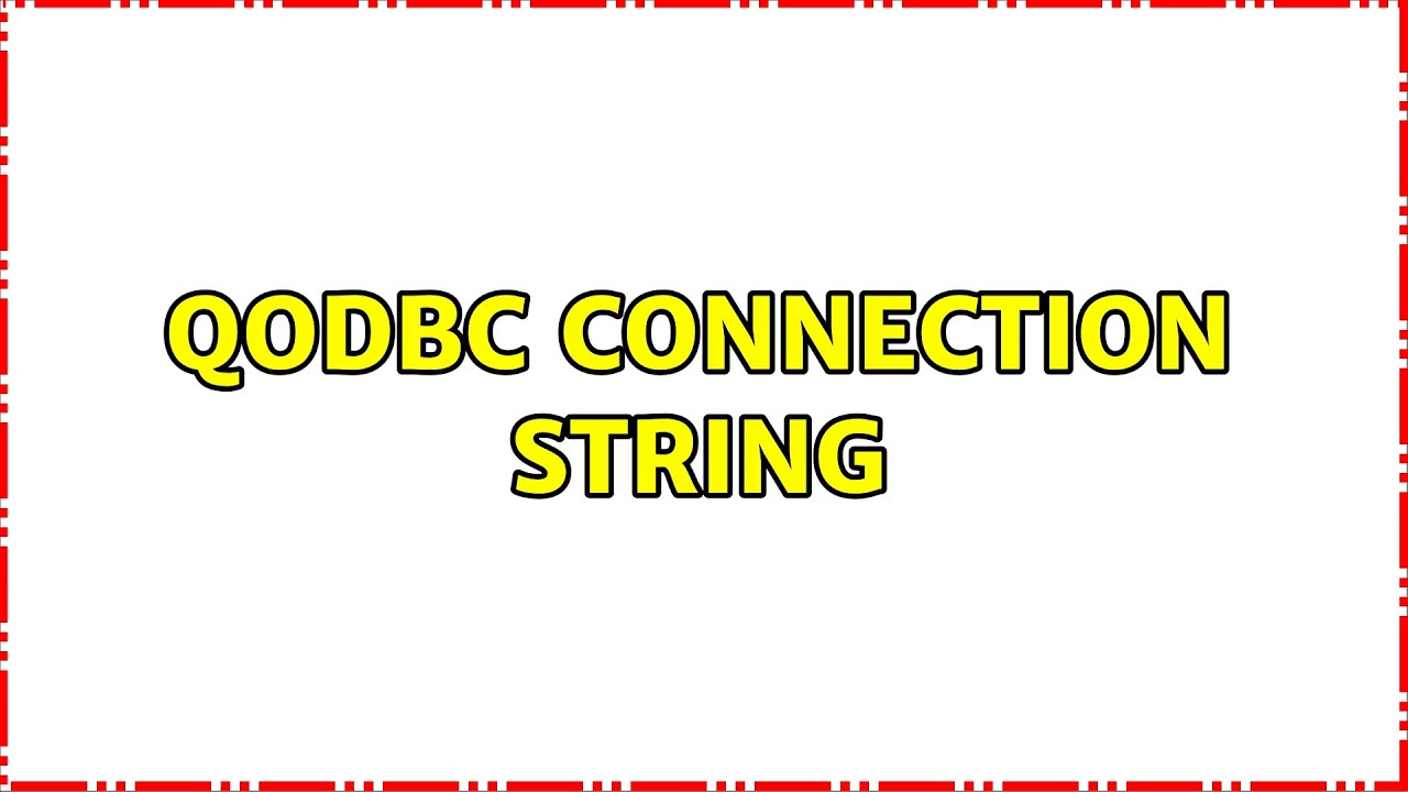 QODBC connection string