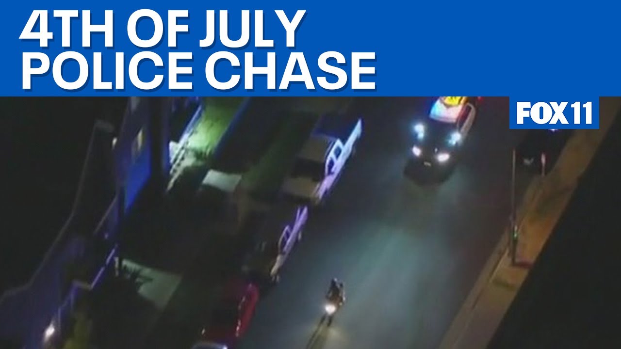 Los Angeles police chase stolen moped on July 4th | FOX 11 LA