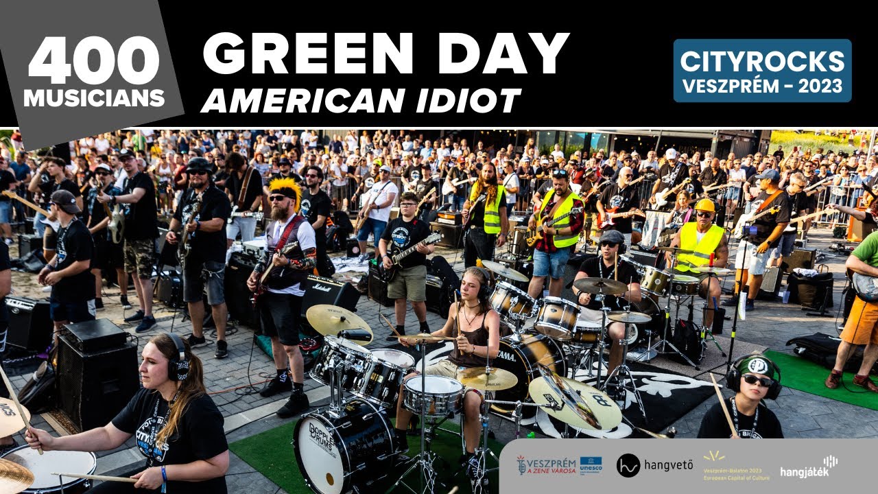 American Idiot (Green Day) - 400 musicians (The biggest rock flashmob in Central Europe) @CITYROCKS