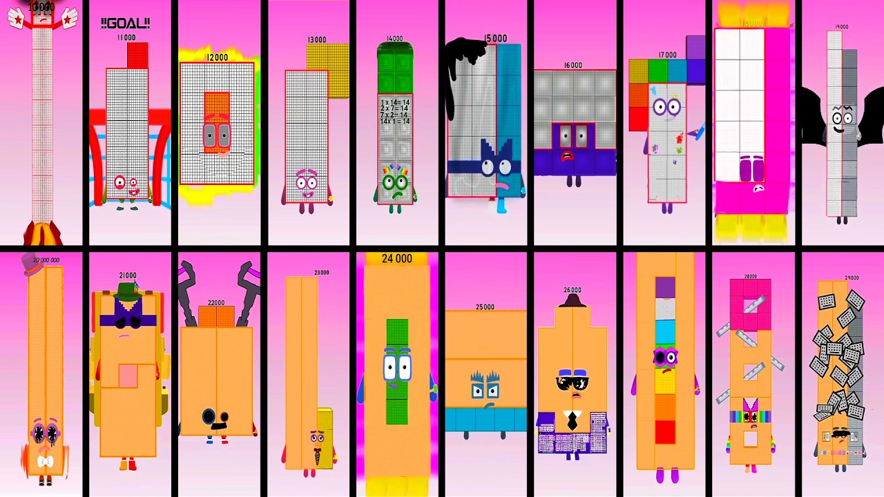 Sprunki OC ALL Numberblocks 10 000 - 20 000 | Compilation Incredibox #sprunki #numberblock