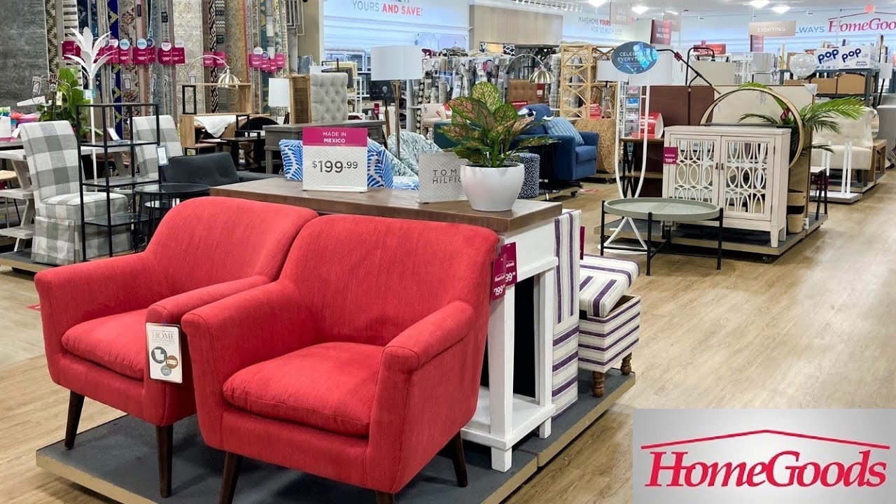HOMEGOODS ARMCHAIRS CABINETS CONSOLES TABLES FURNITURE SHOP WITH ME SHOPPING STORE WALK THROUGH