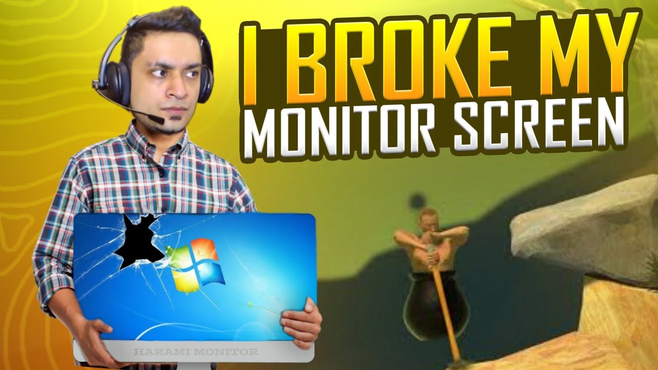 I BROKE MY $500 MONITOR SCREEN !! 😲 - GETTING OVER IT - MRJAYPLAYS