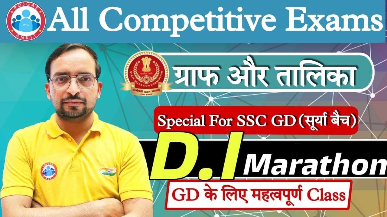DI Marathon for All Competitive Exams | SSC GD Graph Marathon By Ankit Sir | Graph | Pie Chart