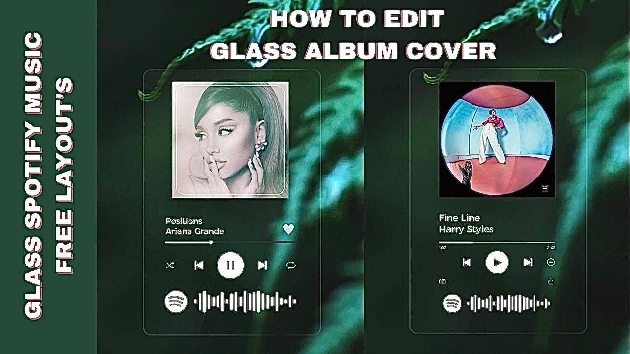 HOW TO EDIT GLASS ALBUM COVER ON PHONE FREE LAYOUT IOS + ANDROID