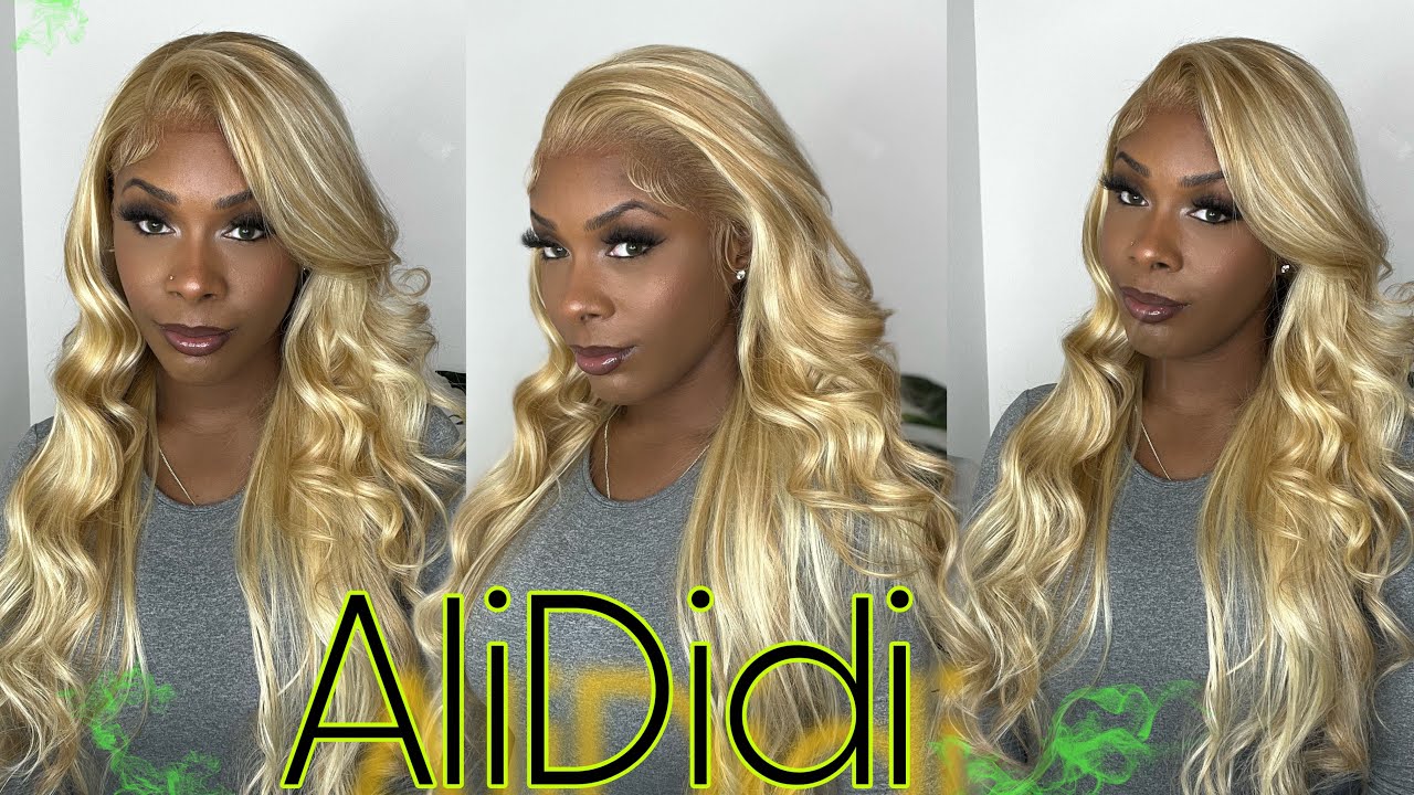 Pretty Wig  | Barbie Action | P10/613 Blonde Hair With Highlights 13x4 HD Frontal Wig -Alididihair
