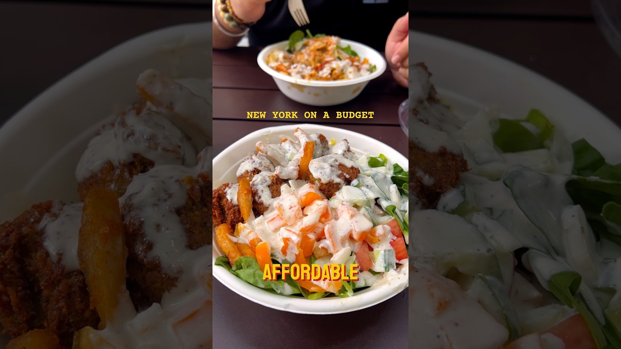 New York&rsquo;s most affordable meal | Halal food trucks 🌯🍱