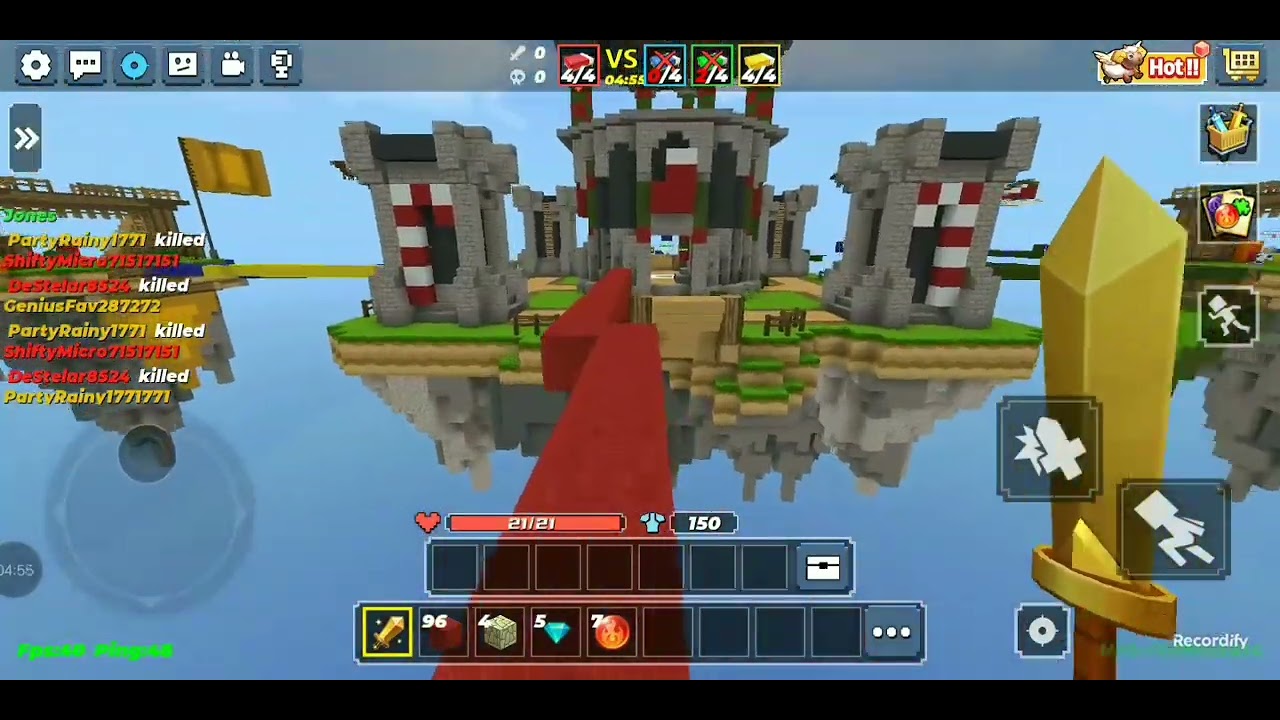Block man go bed wars gaming video