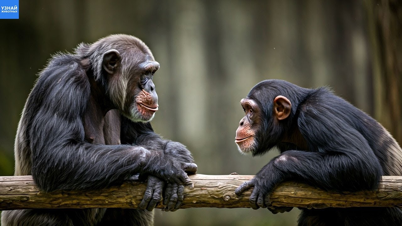 Как общаются шимпанзе  / Самые умные обезьяны / Почти как люди
