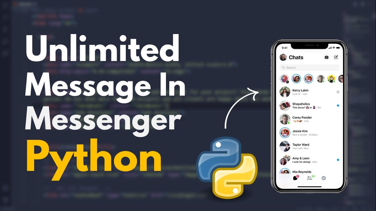 Проект на Python | Отправляйте неограниченное количество сообщений в Facebook Messenger и WhatsAp...