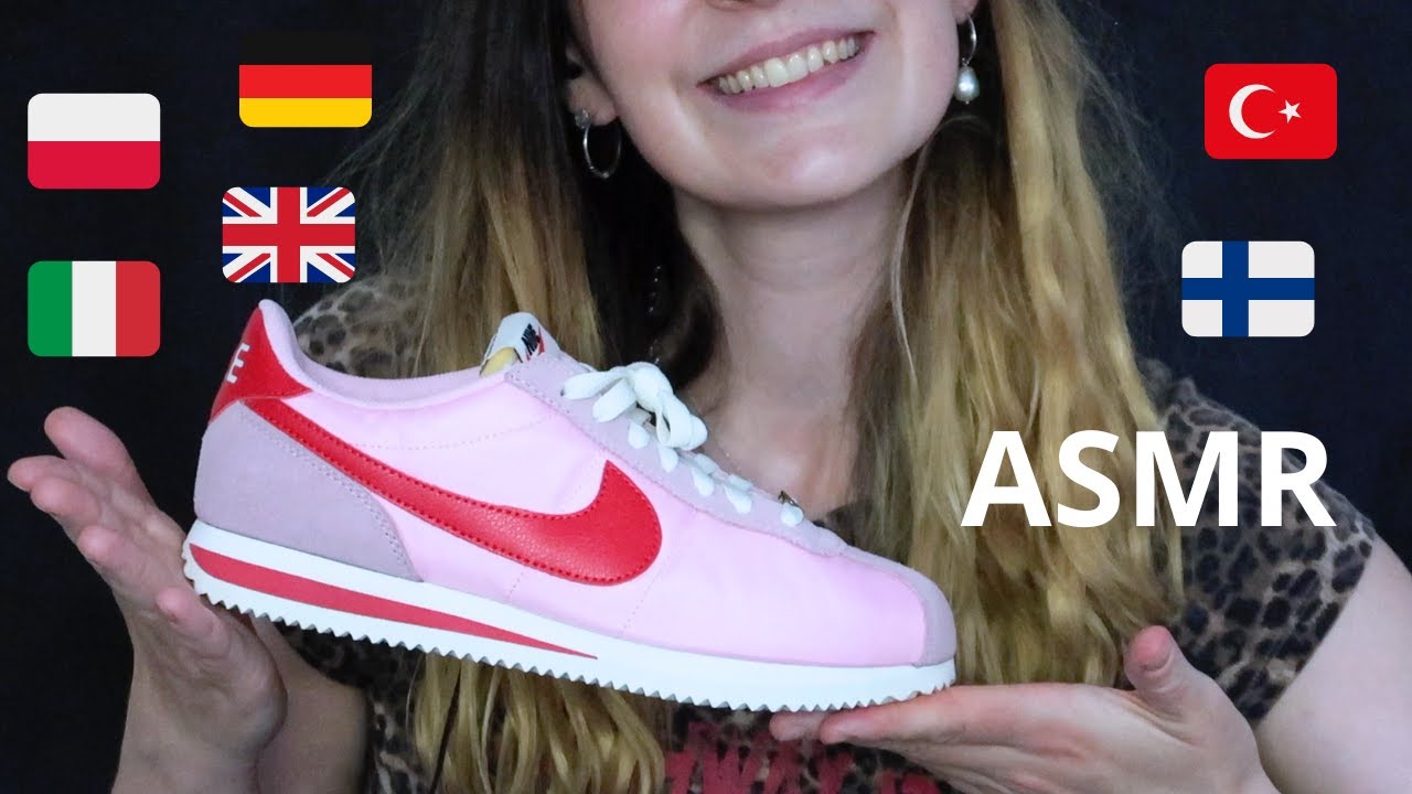 ASMR SHOE UNBOXING IN YOUR LANGUAGE 🇵🇱🇫🇮🇮🇹🇬🇧🇹🇷🇩🇪