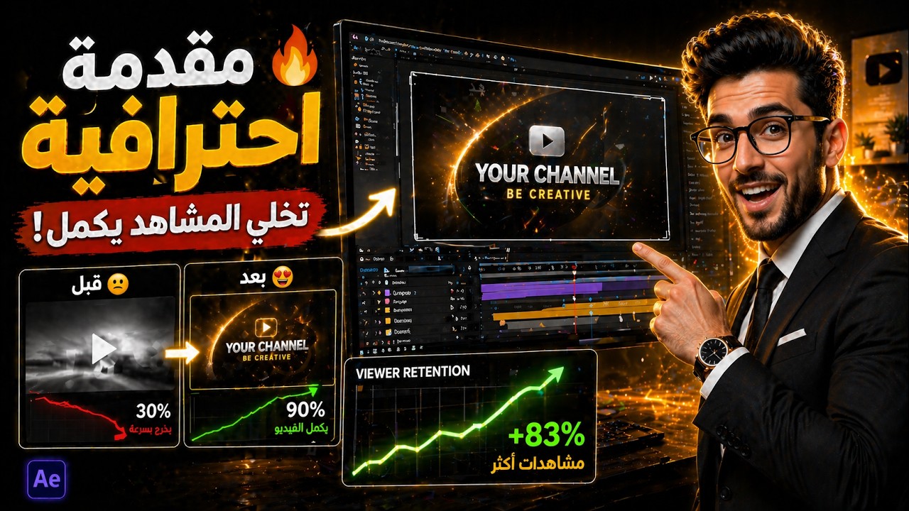 أسهل طريقة لعمل مقدمة فيديو يوتيوب احترافية