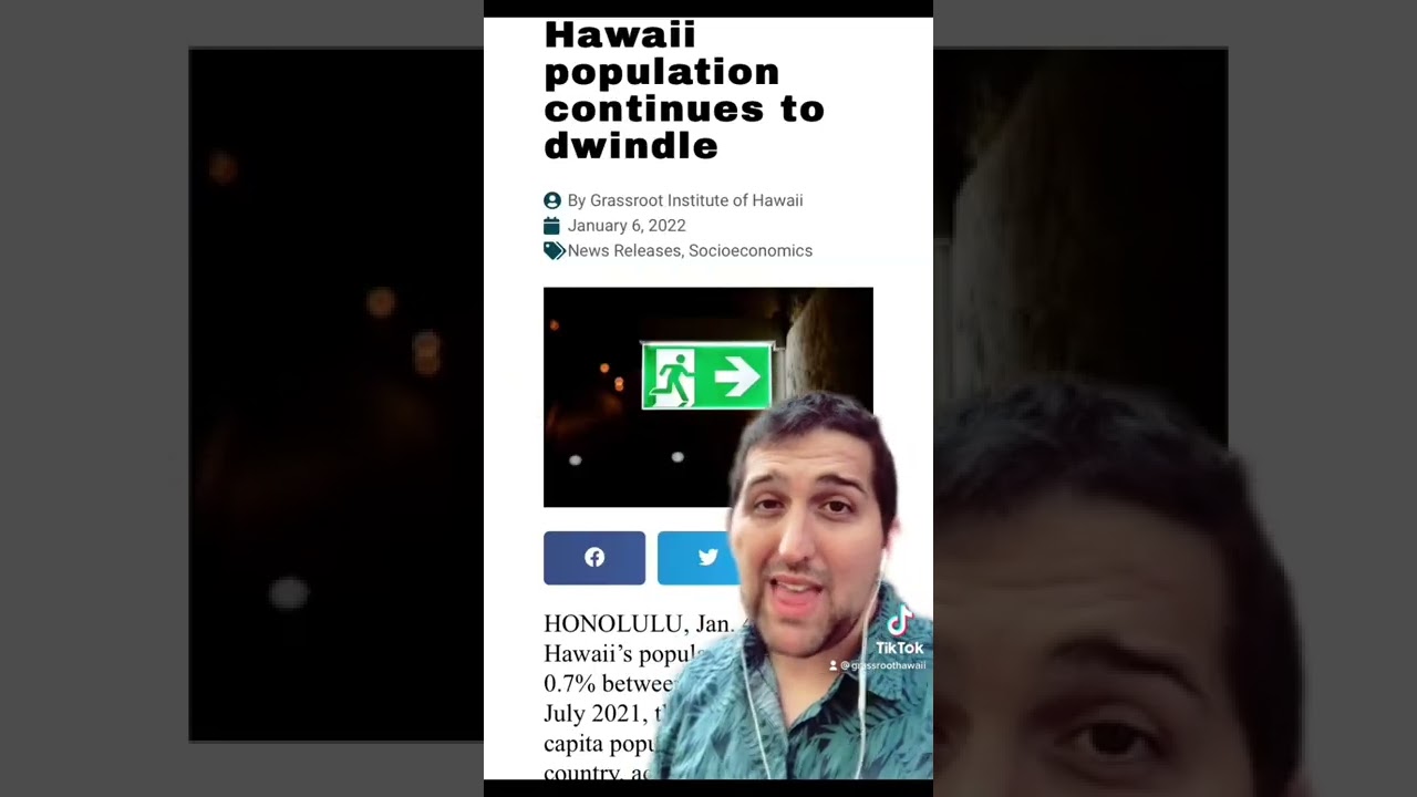 Hawaii's population is declining. Why?