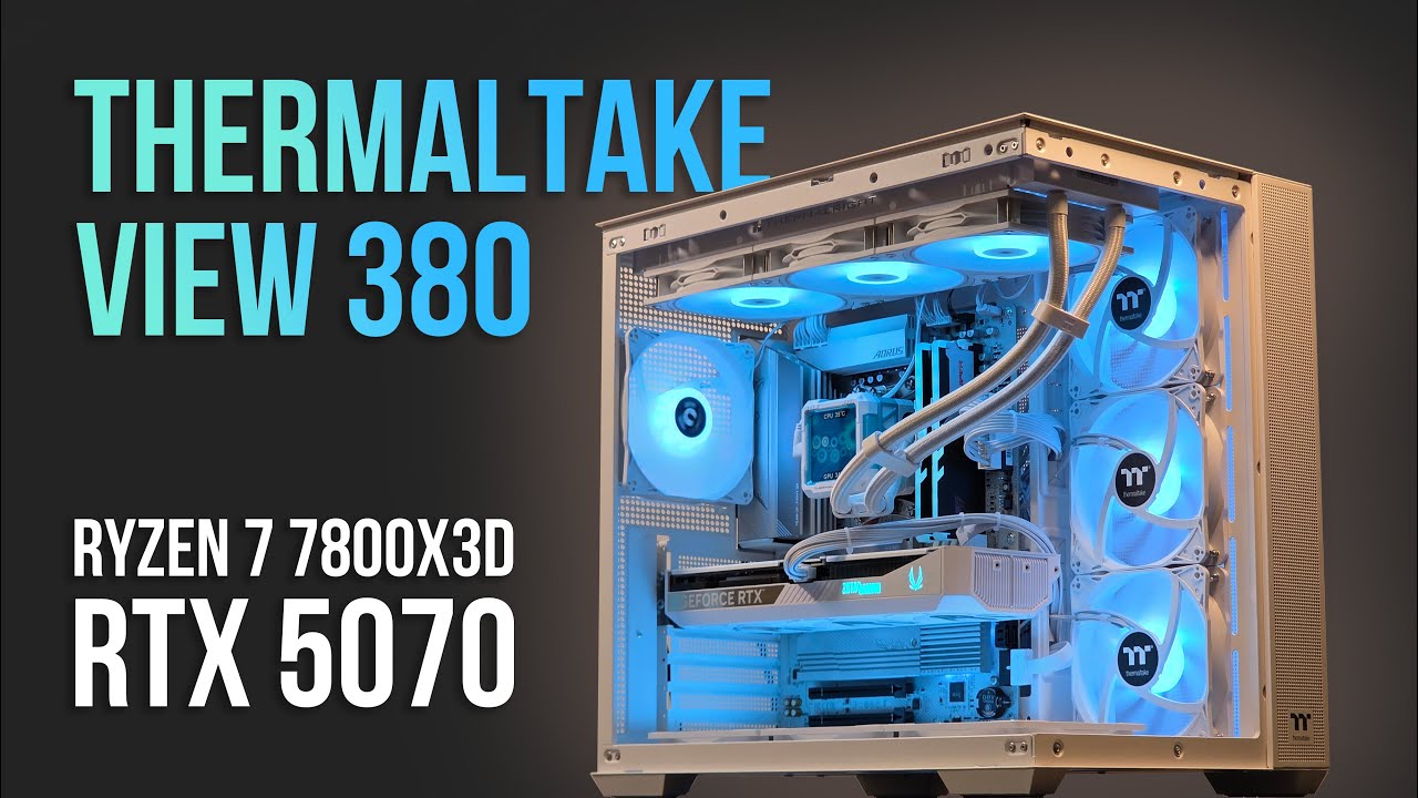 Thermaltake View 380 TG White ATX 4K Gaming Build | Ryzen 7 7800X3D | RTX 5070