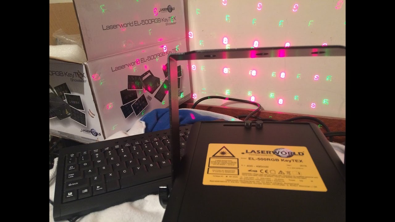 LASERWORLD EL-500RGB KEY TEX SHOWLASER  DEMONSTRATION
