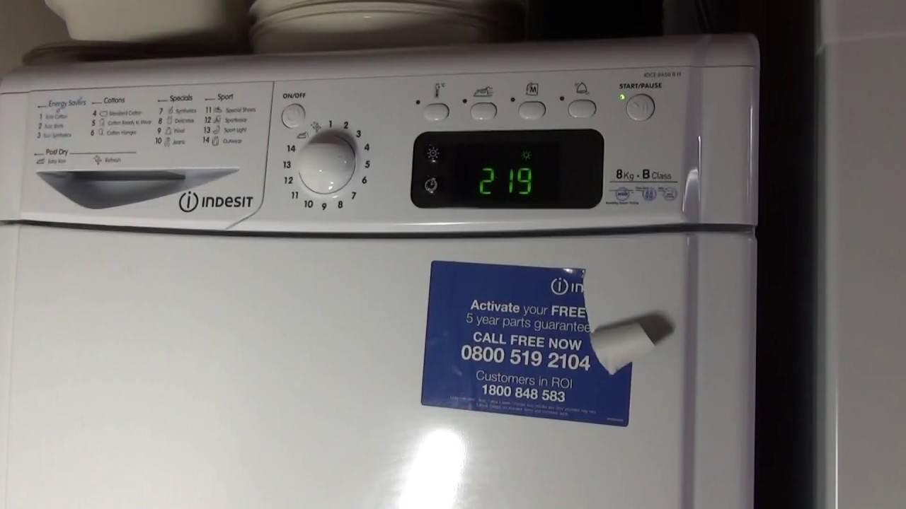 Indesit Advance IDCE8450 BH 8kg Dryer : Test partailly dried load