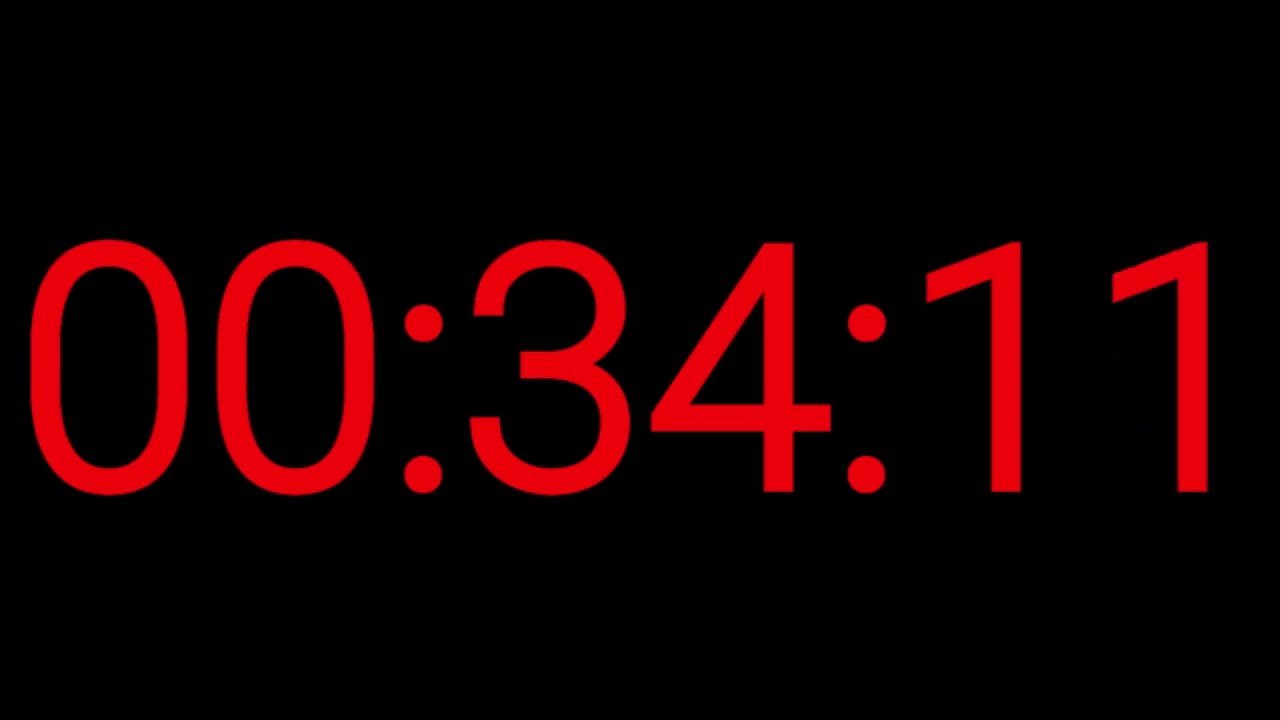 35 Minute Deep Focus Red Digital Clock & Heavy Rain SESSION R05 | UNLOG