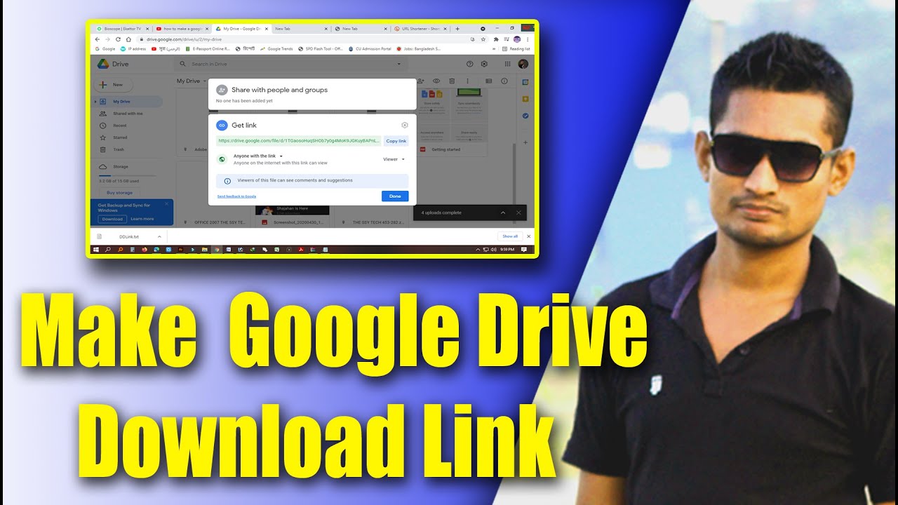 How To Make A Ggoogle Drive Download Link 2021 | THE SSY TECH
