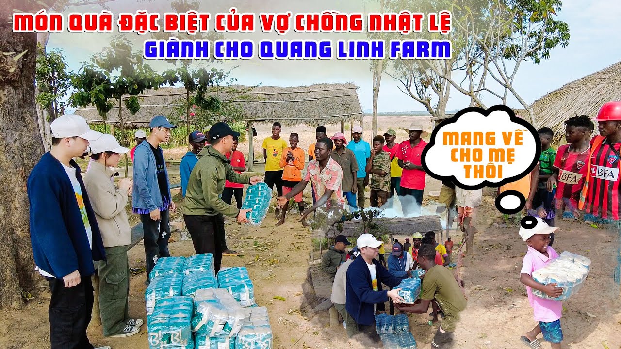 Quanglinhvlogs | Đưa Vợ Chồng Anh Chị Nhật Lệ Lên Thăm Quang Linh Farm và Có Quà Tặng Công Nhân Farm