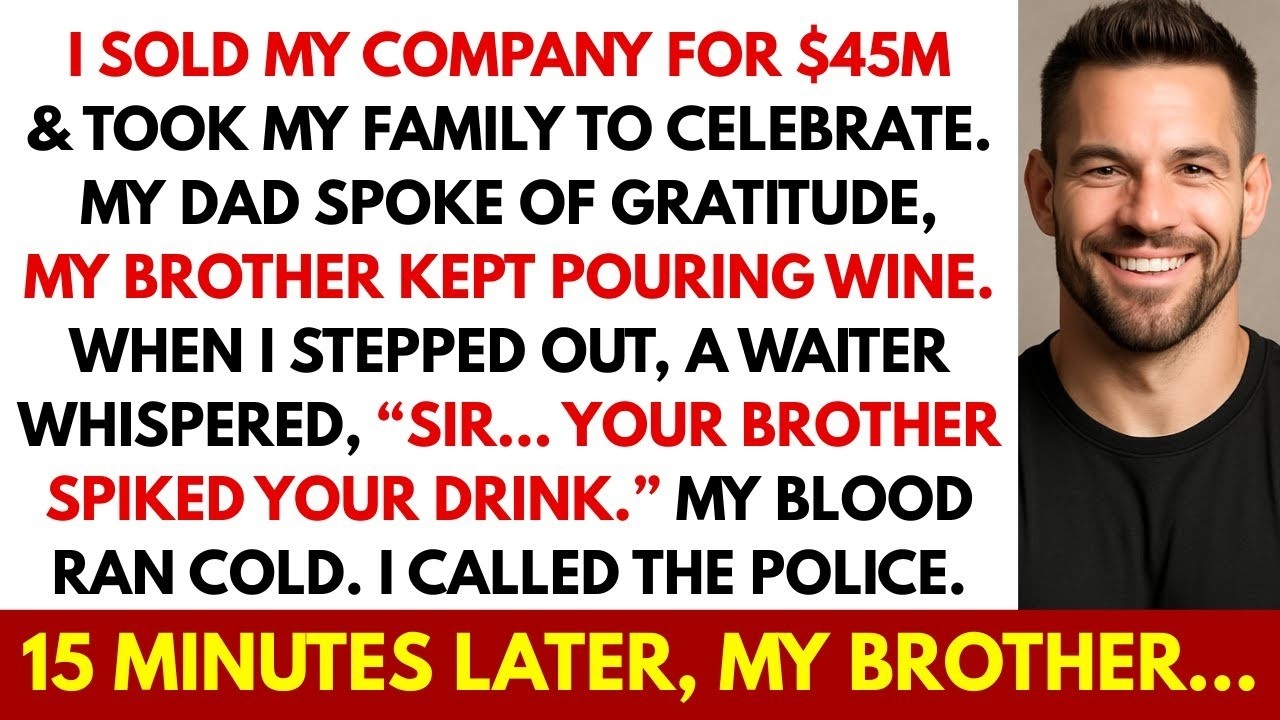 I Sold My Company for $45M — Then The Waiter Whispered, “Sir, Your Brother Spiked Your Drink.”