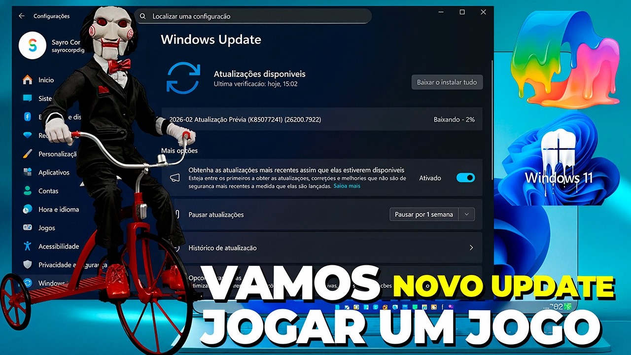 Microsoft - Vamos Jogar um JOGO? Novo Update do Windows 11