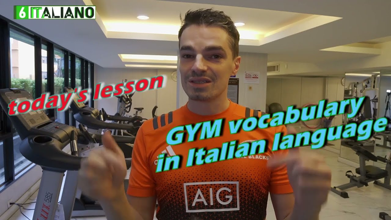 Gym vocabulary in ITALIAN LANGUAGE (palestra)