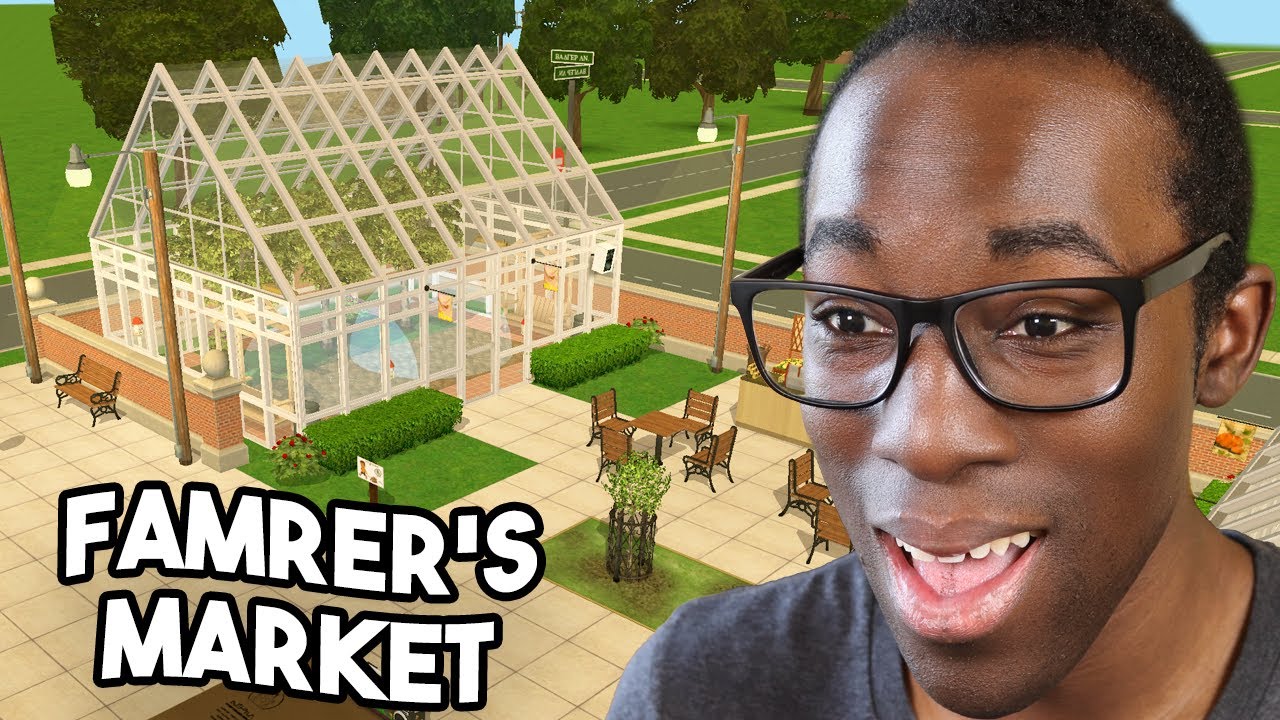 I built a FARMER'S MARKET in The Sims 2 (rosewood project #2)