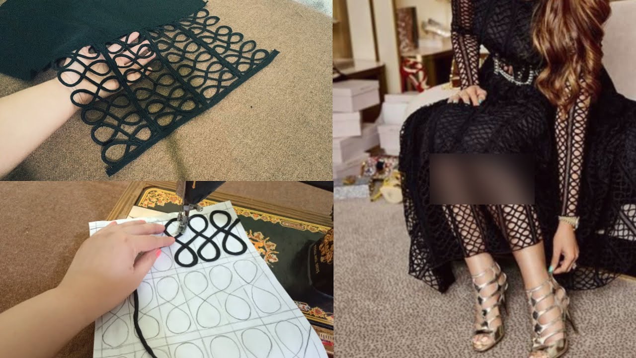 Sleeves And Trouser Design/With Dori/Jali Dar Design/Cutting And Stitching/zunaira design