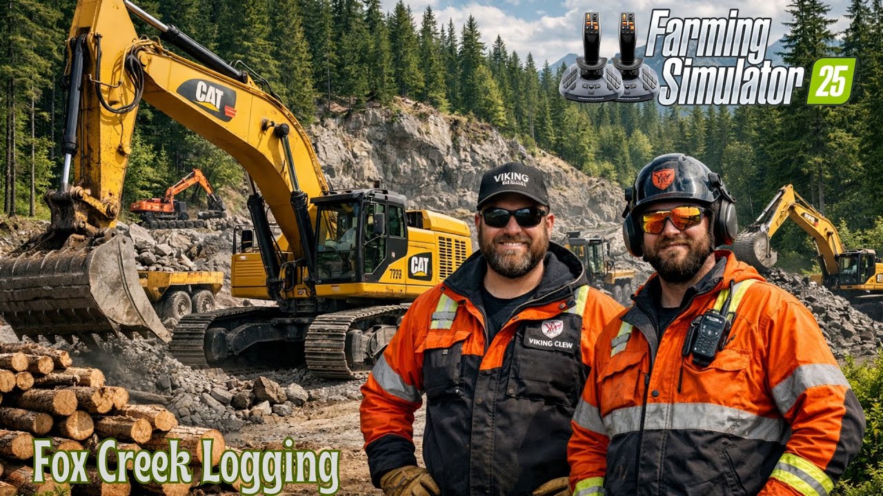 LIVE 🔴 The VIKING CREW Unleashes the CAT 395! MASSIVE Forestry & Mining Operation Begins! 🌲⛏️ | FS25
