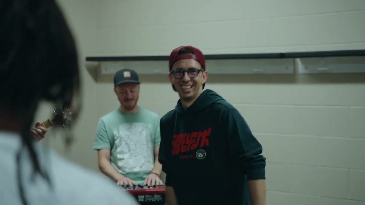 rehearsal for our pep band audition reel